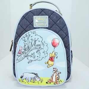 Loungefly Disney Winnie the Pooh Denim Backpack